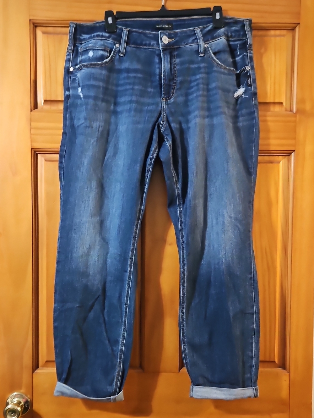 Women's Plus Silver Jeans -  Boyfriend Fit